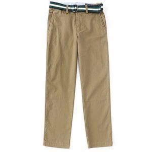NWT Polo Ralph Lauren Big Boys' Belted Slim Fit Stretch Twill Chino Pants